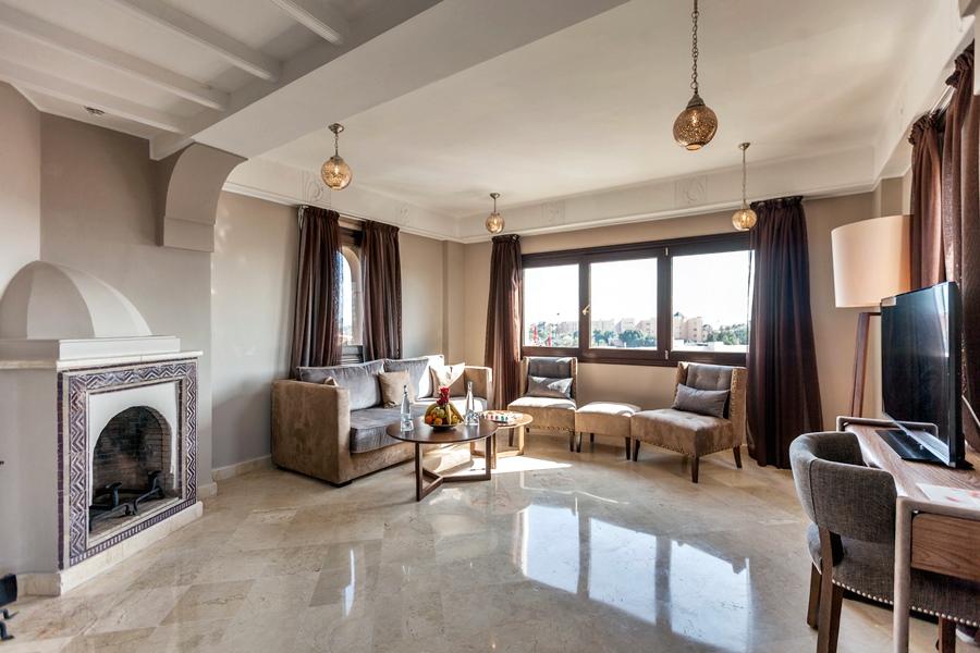 Hivernage Hotel & Spa Marrakesh Luaran gambar A living room in a luxury apartment