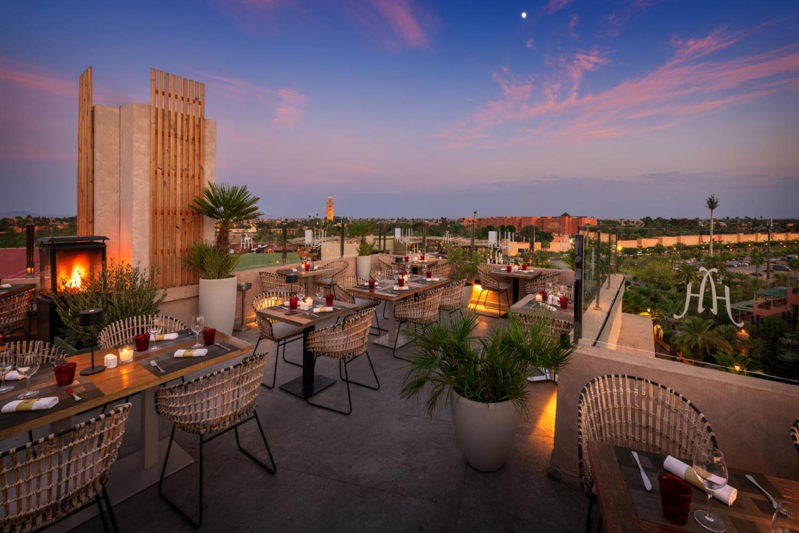 Hivernage Hotel & Spa Marrakesh Luaran gambar The view from the rooftop of the hotel