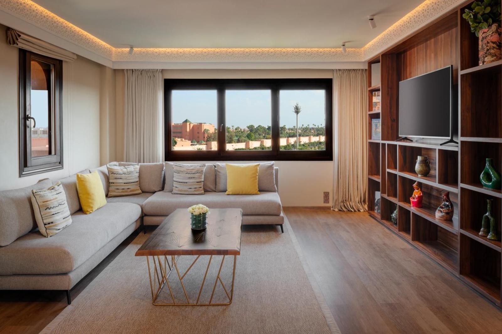 Hivernage Hotel & Spa Marrakesh Luaran gambar A living room at the hotel